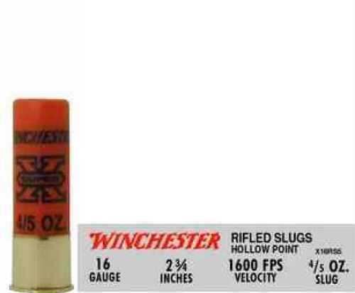 16 Gauge 2-3/4" Lead Slug  4/5 oz 5 Rounds Winchester Shotgun Ammunition